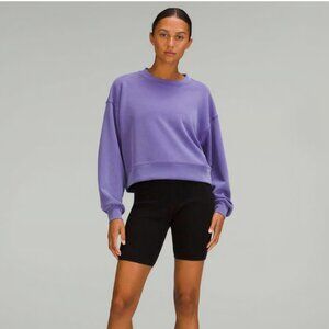 Lululemon Softstreme Perfectly Oversized Cropped Crew Top Lavender Purple Size 6